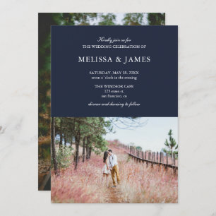 Simple Modern Photo Wedding Invitation