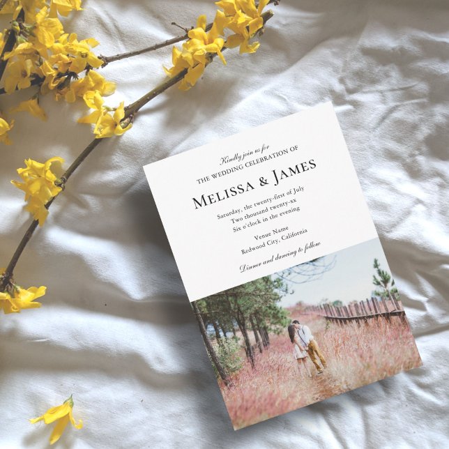 Simple Modern Photo Wedding Invitation (Creator Uploaded)