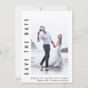 Simple & Modern Photo Wedding Save The Date