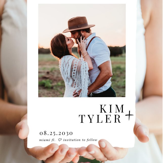 Simple modern photo wedding save the date (Creator Uploaded)