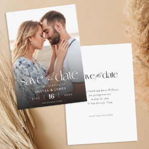 Simple Modern Photo Wedding Save the Date