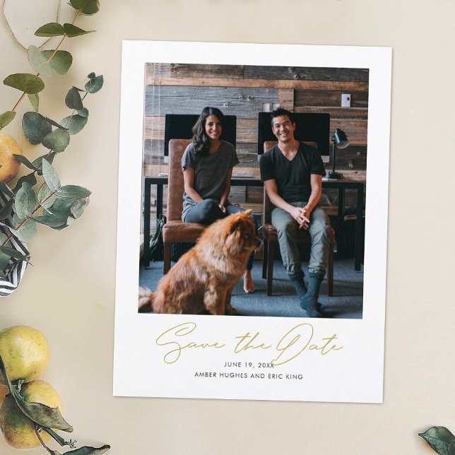 Simple Modern Photo Wedding Save the Date Announcement Postcard (Creator Uploaded)