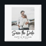 Simple Modern Photo Wedding Save the Date Magnet<br><div class="desc">A simple modern photo save the date magnet. Personalise this minimalist design to have your personal details and message.</div>