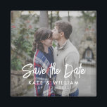 Simple Modern Photo Wedding Save the Date Magnet<br><div class="desc">A simple modern photo save the date magnet. Personalise this minimalist design to have your personal details and message.</div>