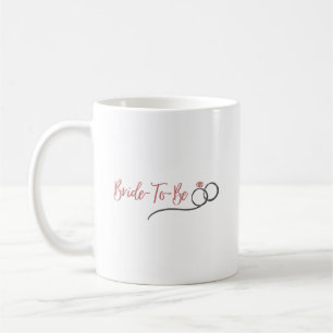 Simple Modern Pink Bride To Be   Chic Bridesmaid  Coffee Mug