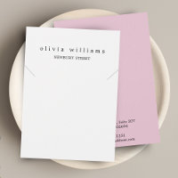 Simple Modern Pink Necklace Bracelet Display Card