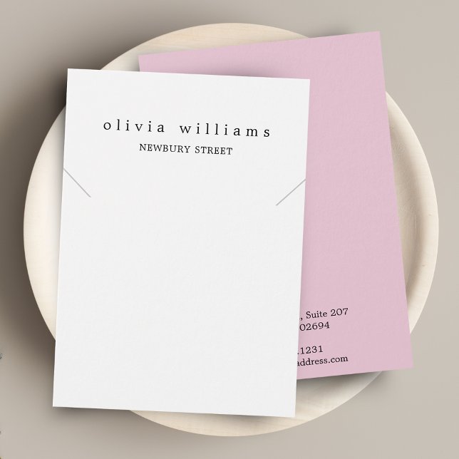 Simple Modern Pink Necklace Bracelet Display Card (Creator Uploaded)