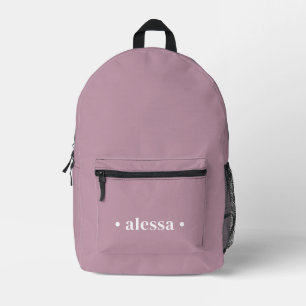 Simple Modern Pink Personalised Girl Backpack