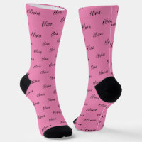 Simple Modern Pink Script Repeating Name