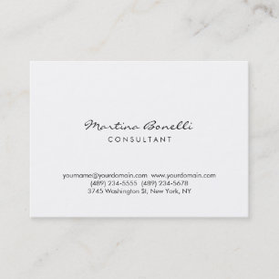 Simple Modern Plain Minimalist Business Card
