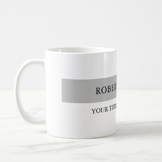 Simple Modern Plain Minimalist Coffee Mug (Left)