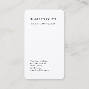Simple Modern Plain Minimalist Premium Silk Business Card