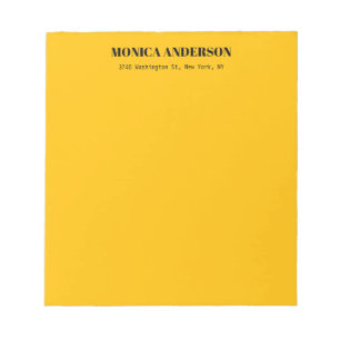 Simple Modern Plain Professional Amber Yellow Notepad