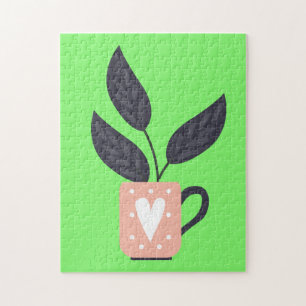 Simple modern plant pastel jigsaw puzzle