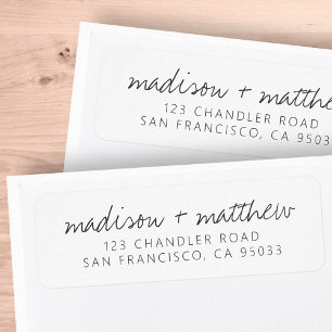 Simple Modern Playful Script Return Address Return Address Label