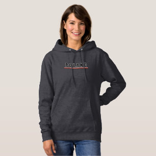 Simple Modern Poland Art Letter Flag Souvenir  Hoodie