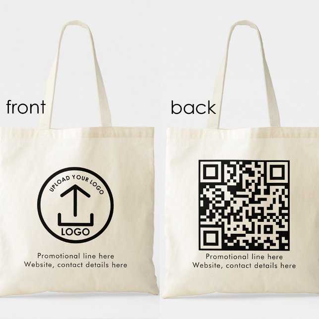 Simple Modern Professional Business Logo QR Code Tote Bag (Simple Modern Professional Business Logo QR Code Tote Bag)