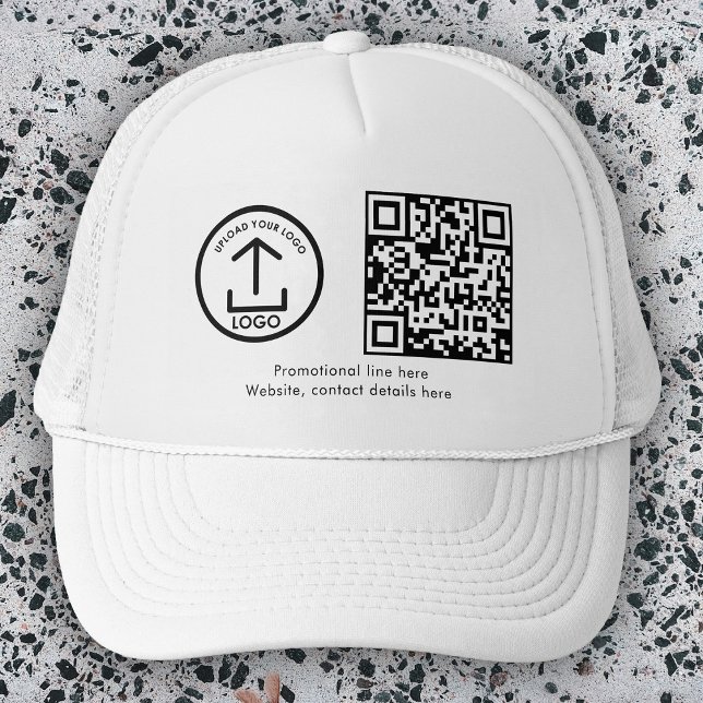 Simple Modern Professional Business Logo QR Code Trucker Hat (Simple Modern Professional Business Logo QR Code Trucker Hat)