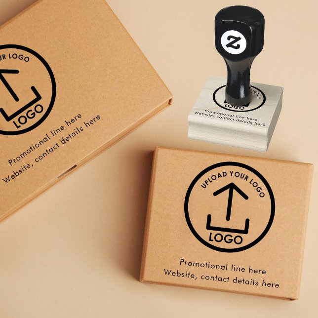 Simple Modern Professional Business Logo & Text Rubber Stamp (Simple Modern Professional Business Logo & Text Rubber Stamp)