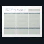 Simple Modern Professional Daily Planner Notepad<br><div class="desc">Write your daily tasks,  schedules and appointment with this cool and simple daily planner in moody blue green colour scheme. Perfect as a gift for a friend,  colleague,  co-employee or classmate.</div>