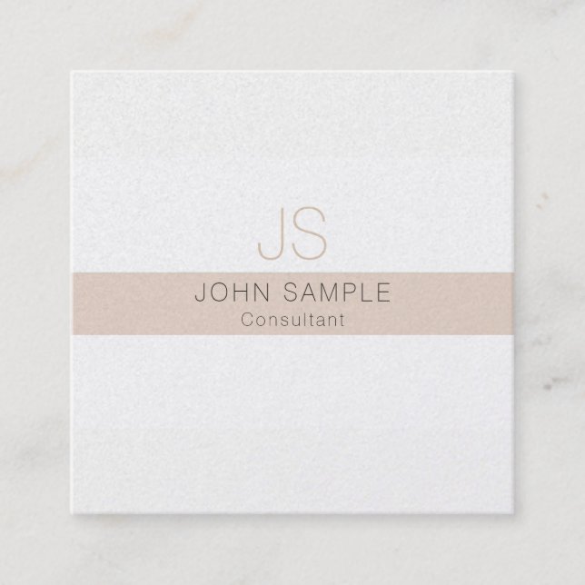Simple Modern Professional Elegant Colours Square Business Card (Front)