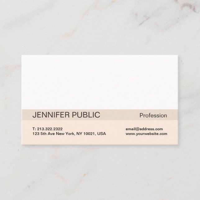 Simple Modern Professional Elegant Harmonic Colour Business Card (Front)