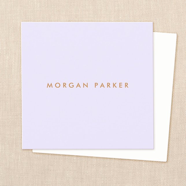 Simple Modern Professional Lavender Square Business Card (Creator Uploaded)