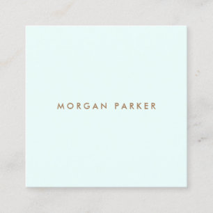 Simple Modern Professional Light Blue Square Business Card
