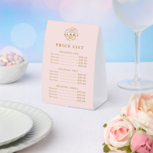 Simple Modern Professional Logo Menu Price List