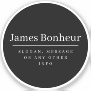 Simple Modern Professional Name Black