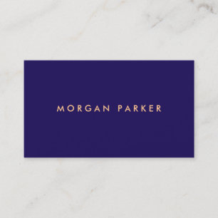 Simple Modern Professional Navy Blue Business Card