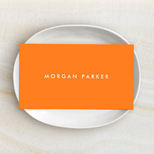 Simple Modern Professional Orange Business Card