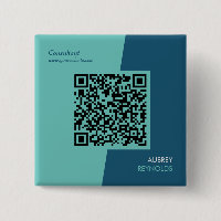 Simple Modern Professional QR Code Blue Green