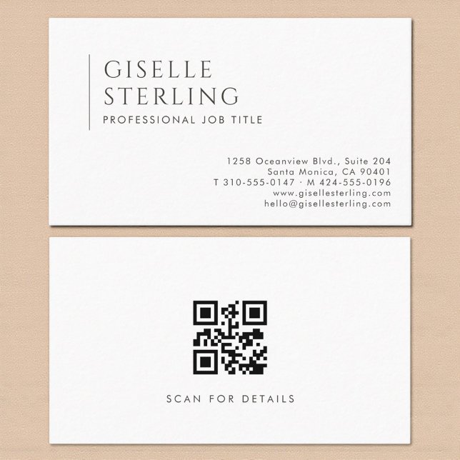 Simple Modern Professional QR Code Business Card (Creator Uploaded)