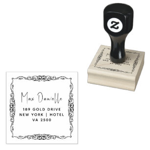 Simple Modern Professional Return Address Rubber Stamp