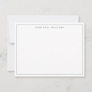 Simple Modern Professional Thin Silver Grey Border Card