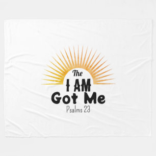 Simple Modern Psalms 23 Scripture The I AM Got Me Fleece Blanket