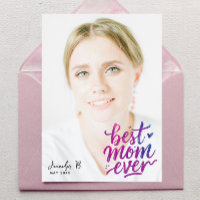 Simple Modern Purple Pink Best Mother Photo Script