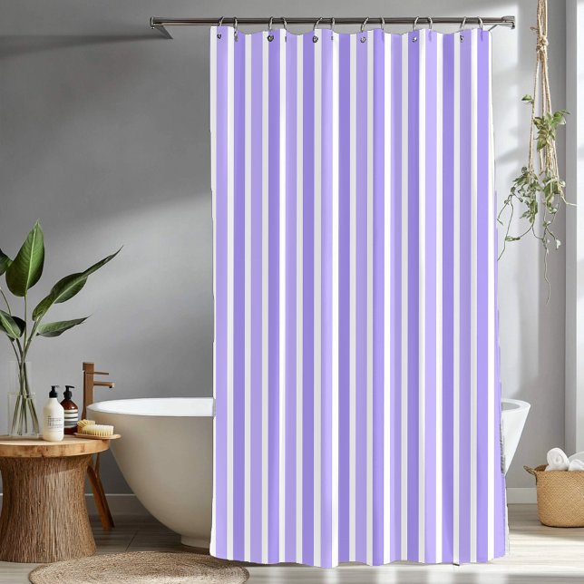Simple Modern Purple Vertical Stripes Shower Curtain (Simple Modern Purple Vertical Stripes Shower Curtain)