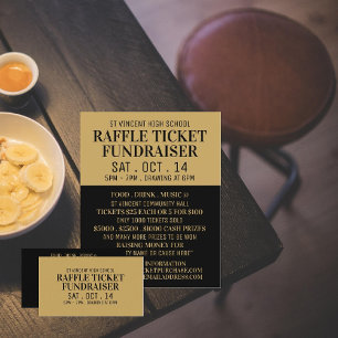 Simple & Modern, Raffle Ticket Fundraiser Event Flyer