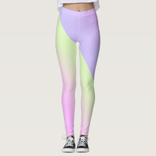Simple Modern Rainbow colourful gradient Watercolo Leggings