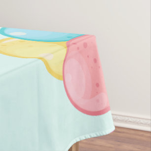 Simple Modern Rainbow ice cream birthday party Tablecloth