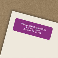 Simple Modern Raspberry Return Address Label