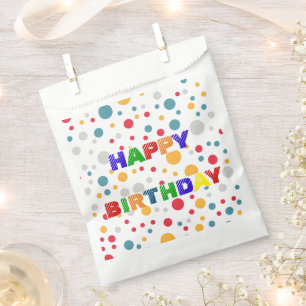 Simple Modern red green Polka dot birthday party Favour Bag