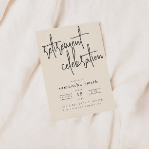 Simple Modern Retirement Party Invitation