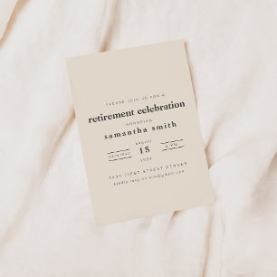 Simple Modern Retirement Party Invitation