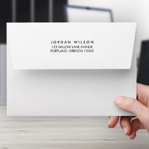 Simple Modern Return Address Envelope