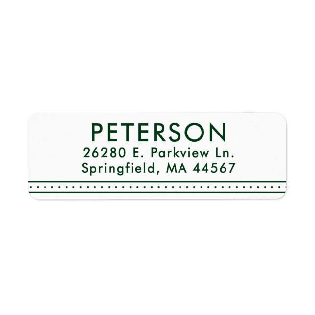 Simple Modern Return Address Labels (Front)