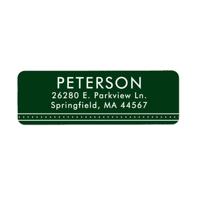 Simple Modern Return Address Labels (Front)