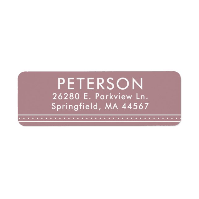 Simple Modern Return Address Labels (Front)